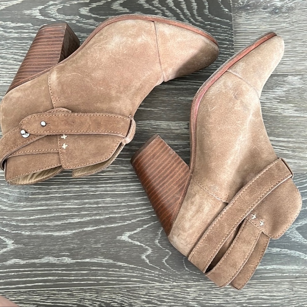 RAG & BONE Harrow suede boots in camel - Picture 9 of 14